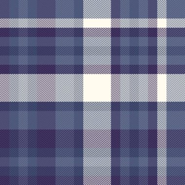 Workshop pattern textile plaid, beautiful seamless check tartan. Man texture background fabric vector in blue and ivory colors palette.