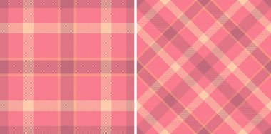 Ekose kumaştan, dokusu vektör desenli tartan kumaşı. Modern moda kumaşlar için ten rengine bürünmüş..