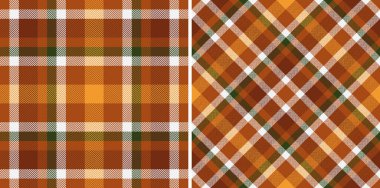 Tekstil dikişsiz ekoseli kumaş vektörüyle şablon kumaş kontrolünün tartan dokusu. Şık renklerde ayarlanmış. Karışık düz çizgilerle moda trendleri.