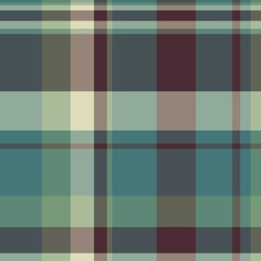 Giysi desenli tekstil, büyük kontrol vektörü pürüzsüz. Dış kumaş arkaplan tartan ekoseli pastel ve nane rengi paleti.