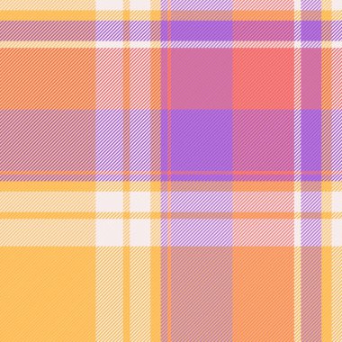 Linen fabric pattern plaid, greeting texture vector check. Styling background tartan textile seamless in amber and white colors palette.