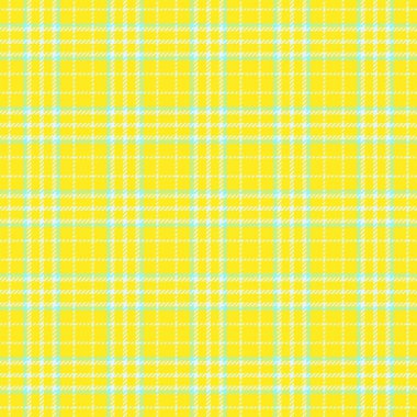 Sıcak kumaş arka plan dokusu, mendil desenli ekoseli tarama. Sarı ve açık renk paleti ile mükemmel tekstil vektörü..