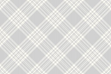 Bahçe tekstil desenleri pürüzsüz, ince kumaş kontrollü tartan. Açık gri ve gri renk paletinde gri ekose vektör dokusu.