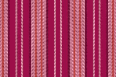 Dikiş çizgileri arka plan vektörü, tekstil dikişsiz desen. Kumaş desen çizgisi dikey pembe ve açık renk paletinde.