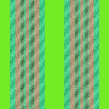 Yırtık çizgili dikey arkaplan, tasarımcı kumaş vektör deseni. Kare desen, yeşil ve parlak renk paletinde pürüzsüz tekstil çizgileri.