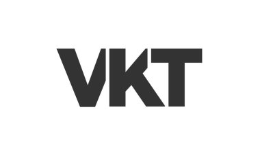 Güçlü ve modern kalın metinli VKT logo tasarım şablonu. Basit ve minimal tipografi içeren ilk tabanlı vektör logosu. Modayı takip eden şirket kimliği markalar için ideal..