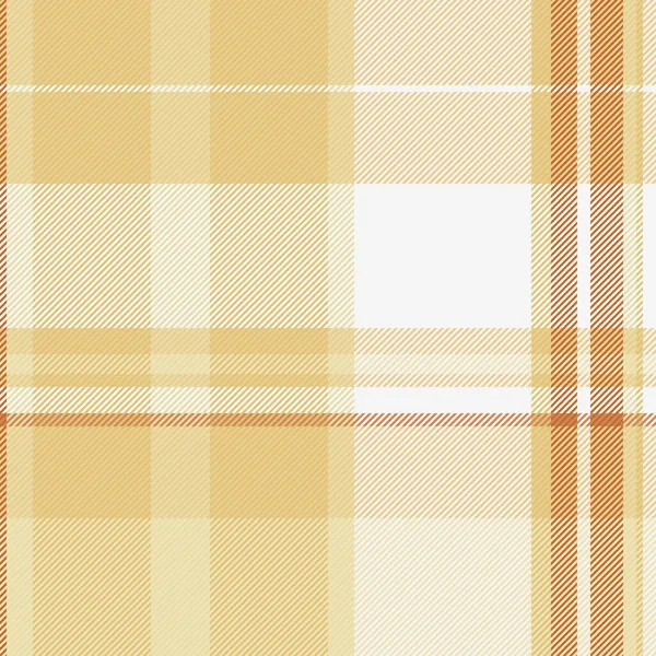 Kusursuz desenli vektör, kumaş örtüsü kontrolü. Paskalya ekose desenli arka plan tartanı kehribar ve beyaz renk paletinde.