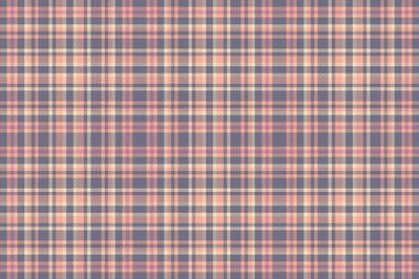 İnce vektör tartan pürüzsüz, Türk kumaşı arkaplan tekstili. Pastel ve kırmızı renk paletinde ekose desen kontrolü.
