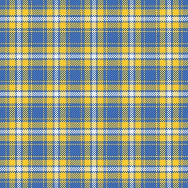 Klasik tartan desenli mavi, sarı ve beyaz. Çeşitli tasarım projeleri, moda, tekstil, markalaşma veya web tasarım unsurları için çok yönlü bir arkaplan.