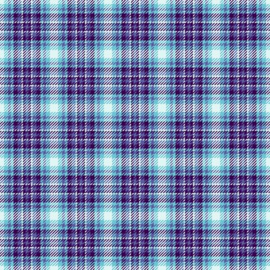 Mor maviler içinde klasik tartan deseni. Kusursuz bir kumaş, arka plan, giyim ve dijital tasarımlar için mükemmel. Zamansız biçim.