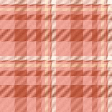 Pembe, bej ve kahverengi tonları olan kusursuz ekose desenli. Tekstil, kumaş, arkaplan ya da dijital kağıt için klasik çek tasarımı. Çok yönlü zamansız estetik.