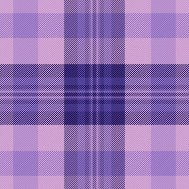 Grafik desenli tekstil kontrolü, basit ekose desenli dikişsiz. Bireysellik arka plan kumaşı çivit ve mor renk paletinde tartan.