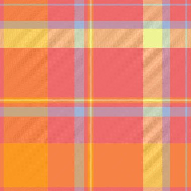 İğrenç vektör desenli kumaş, rahat kumaş arkaplanı. Ekose kontrol dokusu kırmızı ve koyu turuncu renklerde pürüzsüzdür.