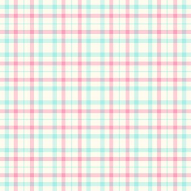 Krem arkaplanda pembe ve mavi çizgiler olan pastel ekose desenli. Bebek partisi davetiyeleri, albüm kağıtları ve tekstil tasarımları için ideal. Yumuşak, neşeli ve çok yönlü.