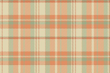 Peçetesiz vektör tekstili, armoni arkaplan tartan kumaşı. Çizgili ekose desenli turuncu ve açık renk paletini kontrol et.