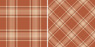 Sıcak toprak tonlarında zarif ekose desenler. Moda için iki kusursuz tekstil tasarımı, iç mimari, markalaşma. Geleneği ve sıcacık sonbahar havasını çağrıştırıyor..