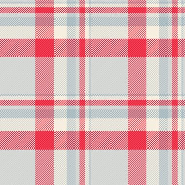 Zarif kırmızı, krema ve gri ekose desenli. Tekstil tasarımı, web sitesi geçmişi veya el işi projeleri için mükemmel.