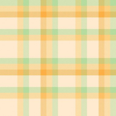 İngiliz arkaplan vektörü tartan, doğrusal dikişsiz desenli kumaş. Beyaz badem ve papaya renkleri paletinde ekose desenli kumaşı kontrol et..