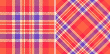 Tartan ekoseli kumaşın vektör dokusu, kumaş arkaplanı kontrol edildi. Yenilikçi renklerle ayarlanmış. Modern moda günlük baskı tasarım fikirleri.