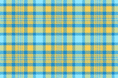Canlı, ekose desenli. Mavi ve sarı renkli klasik damalı tekstil tasarımı. Özgeçmiş, el işi ve yaratıcı projeler için ideal..