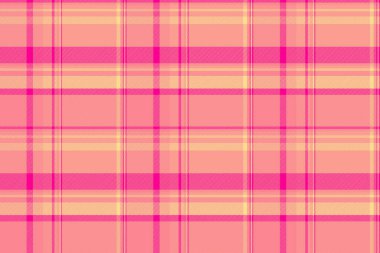 Ürün araştırması, ekoseli kanepe, dikişsiz tekstil kumaşı. Keten desenli kumaş kumaş vektörü kırmızı ve lale rengi paleti.