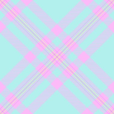 Eski vektör dikişsiz kumaş, pamuk desenli tartan kumaş. Soluk turkuaz ve açık renk paletinde kırsal kalıp arkaplan kontrolü.
