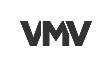 Güçlü ve modern kalın metinli VMV logo tasarım şablonu. Basit ve minimal tipografi içeren ilk tabanlı vektör logosu. Modayı takip eden şirket kimliği markalar için ideal..