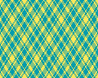 Mavi ve sarı renkli canlı çapraz ekoseli desen. Tekstil tasarımı, web sitesi geçmişi ya da neşeli markalar için mükemmel..