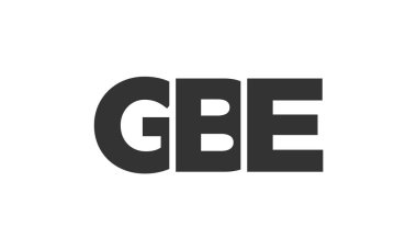 Güçlü ve modern kalın metinli GBE logo tasarım şablonu. Basit ve minimal tipografi içeren ilk tabanlı vektör logosu. Modayı takip eden şirket kimliği markalar için ideal..