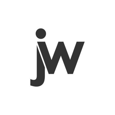 JW yaratıcı geometrik başlangıç tabanlı modern ve minimal logo. J harfi modaya uygun yazı tipleri. Evrensel profesyonel zarif tekno vektör tasarımı.
