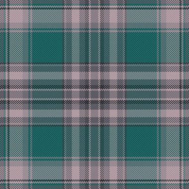 Sevgililer Günü ekose kumaşı kusursuz, grup desenli tekstil vektörü. Pastel ve gök mavisi renk paletinde tartan kontrol arkaplanı performansı.