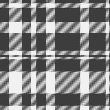 Şeffaf arka plan kumaş dokusu, harika ekoseli dikişsiz tekstil. Gri ve beyaz renk paletinde uzun desenli tartan denetimi.