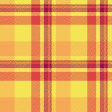 Değişik desenli ekose kontrol, kapalı arka plan tekstil tartan. Sarı ve turuncu renk paletinde seksüel vektörsüz doku dokusu.