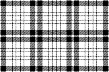 Festival desenli ekose kumaş, kapalı arka plan kumaş tartan. Bağımsızlık Günü beyaz ve siyah renk paletinde kusursuz tekstil vektörünü kontrol et.