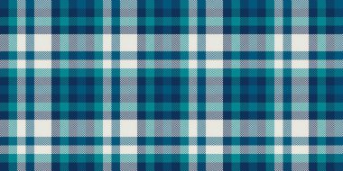 İspanyol tartan desenli ekose, özel vektör pürüzsüz kontrol. Oturma odası kumaş arka plan deseni Cyan ve mavi renk paleti ile.