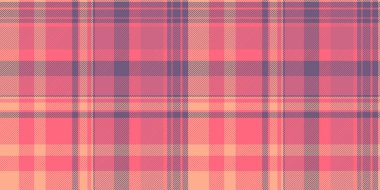 Tekstil geçmişini özelleştirin, 70 'lerin kumaş ekose vektörü. Peçesiz desen desenli tartan kırmızı ve turuncu renk paleti.