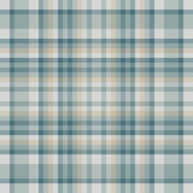 Piksel tartan desenli, kesme desenli kumaş taşıyıcısı. Festival tekstil arka plan ekoseli taraması Pastel ve cyan renk paleti.