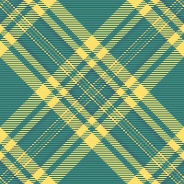 Bahçe dokusu dikişsiz ekose, çizgili vektör deseni. Bufalo tartan kumaş arkaplan mavisi ve hardal rengi paleti.