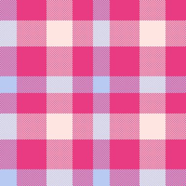 İç vektörsüz kumaş, motif tartan arka plan ekoseli. Yazdırma tekstil kontrol deseni pembe ve sisli gül rengi paletinde.