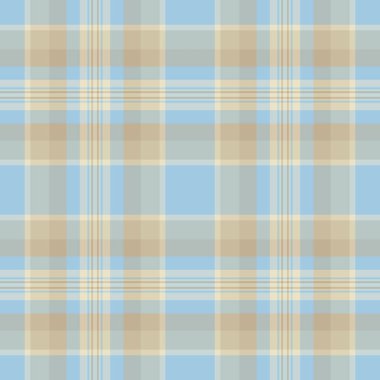 Yumuşak, klasik ekose desenli, sakinleştirici mavi ve bej tonlarda. Konfor, gelenek ve stil çağrıştıran çok yönlü bir tekstil tasarımı, arka plan, moda veya el sanatları için uygundur..