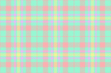 Boş kumaş kumaş desenli ekoseli, tartan tart tarama geçmişi. Işık ve nane rengi paletinde pürüzsüz tekstil vektörünü göster.