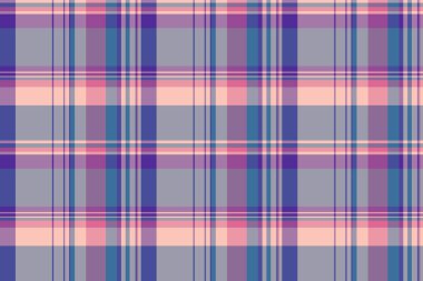 Tişört şablonu geçmiş taraması, ekoseli kumaş dikişsiz. Pastel ve mavi renk paletinde eğri kumaş tartan tekstil.