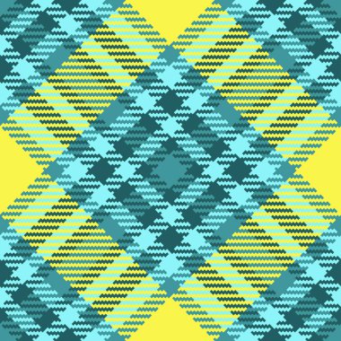 Canlı, desenli ekose desenli mavi, yeşil ve sarı. Modern renk kıvrımlı klasik bir tekstil tasarımı. Geçmişler, kumaşlar ve tasarımlar için idealdir..