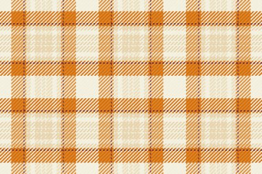 Ceket desenlerini kontrol et, ekose kumaşı tazele. Işık ve turuncu renk paletinde pürüzsüz vektör arkaplan dokusunu soldur.