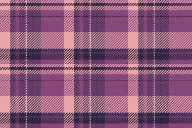 Güzel desenli kumaş, kimse ekose kumaşa bakmıyor. Boyutsal vektör arkaplan tartan pembe ve açık renk paletinde pürüzsüz.