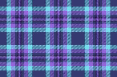 Serin mavi mor tonlarda kusursuz tartan deseni. Klasik ama modern dokuya ihtiyaç duyan arka plan, tekstil veya tasarım projeleri için idealdir. Çok yönlü stil.