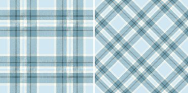 Tekstil desensiz ekoseli kumaş arkaplan tartanı ve kontrol desenli doku vektörü. Günlük erkek giyim modası için açık renklere bürünmüş..