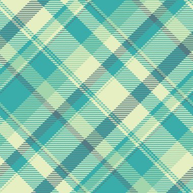 Poster kumaşsız desen, geometrik tekstil vektör kontrolü. Görkemli desen arkaplan ekoseli ışık ve gök mavisi renk paleti.