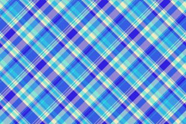 Sıcak arka plan kumaş tartan, kusursuz vektör dokusu. Açık ve mavi renk paletinde tekstil denetim desenini yazdırName.