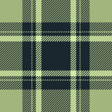 Çizgili arka plan tartan, warp pürüzsüz kumaş deseni. Koyu ve yeşil renk paletinde ana desen ekose tekstil vektörü.